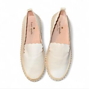 Kate Spade White Espadrille Loafers